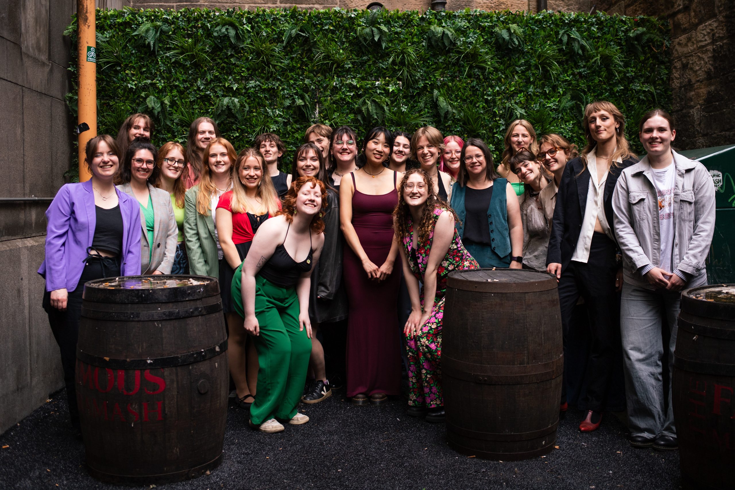 The members of the Ivy Big Band before the In Full Bloom launch gig