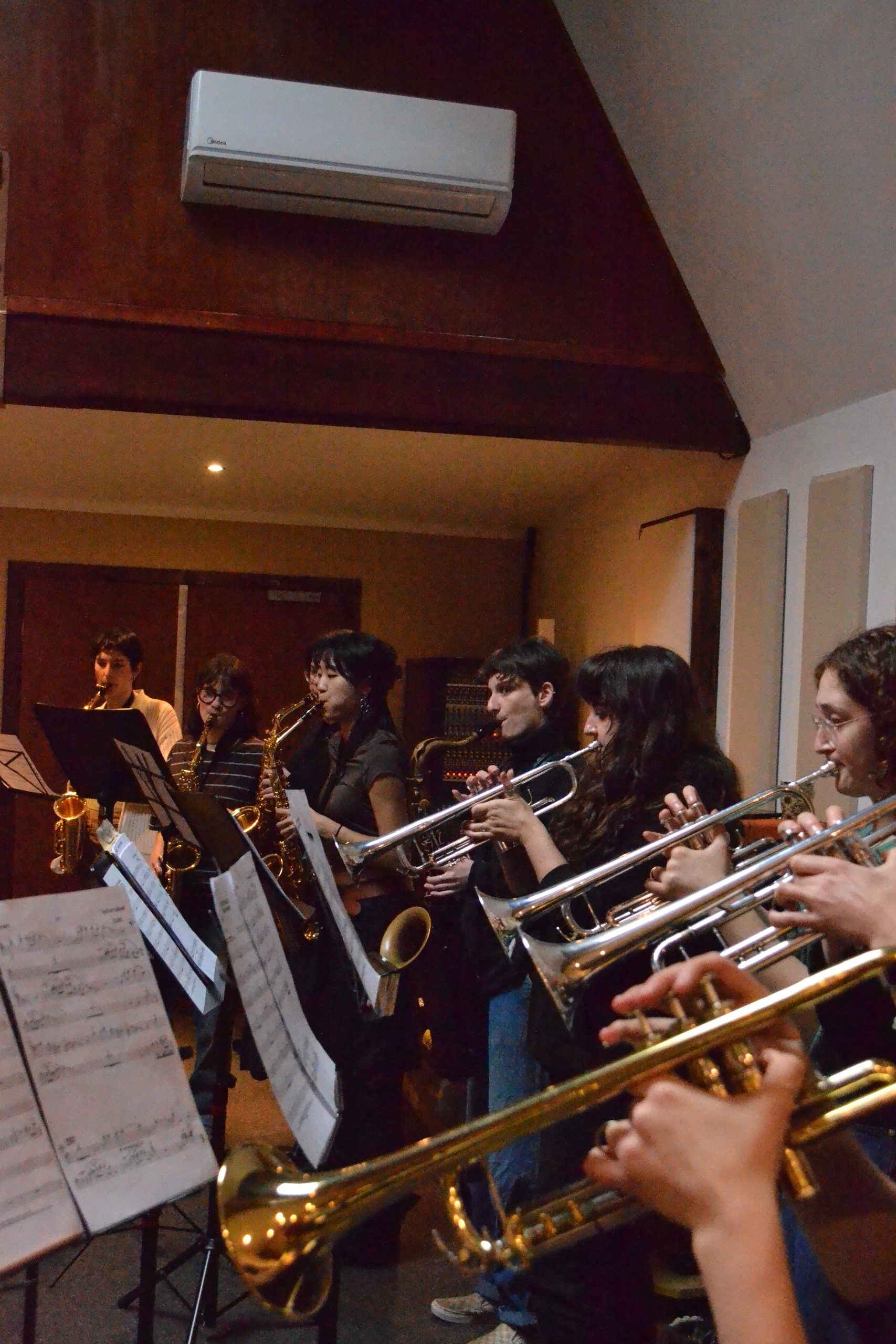 Ivy Big Band trumpets and trombones